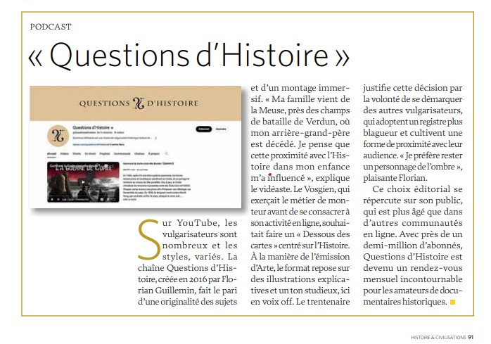 Article - Histoire & Civilisations